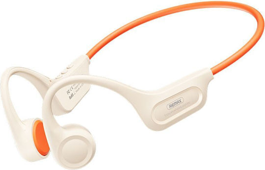 Remax RB-S18 Bone Conduction Bluetooth Handsfree Ακουστικά με Αντοχή στον Ιδρώτα Πορτοκαλί