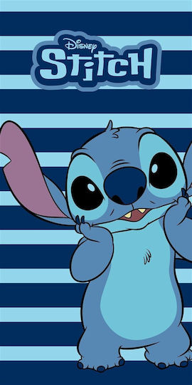 Πετσέτα Θαλάσσης Quick Dry Disney Home Lilo & Stitch 187 70x140 Dark Blue 100% Microfiber