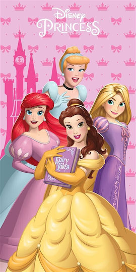 Quick Dry Beach Towel Disney Home Princess 191 70x140 Baby Pink 100% Microfiber