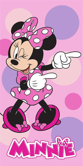 Πετσέτα Θαλάσσης Quick Dry Disney Home Minnie 182 70x140 Pastel Lilac 100% Microfiber