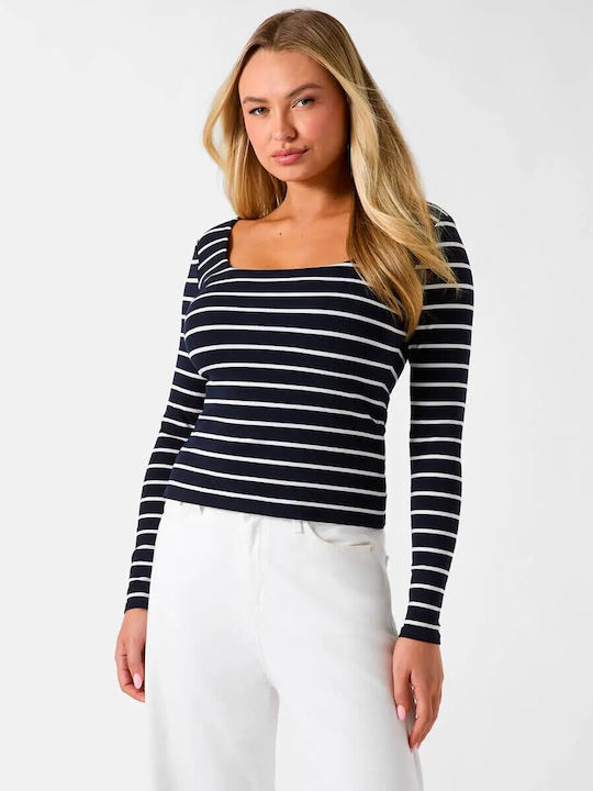 Guess Damen Bluse Gestreift Blaue