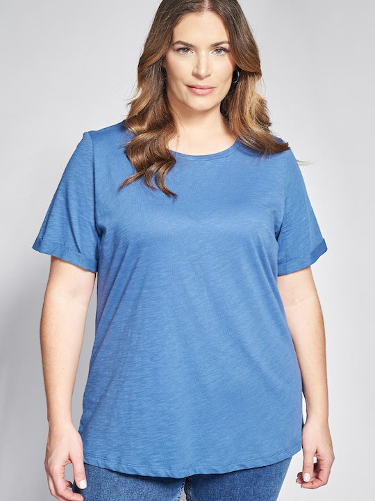 Bluza Damă Polo Mâneci Scurte Albastră