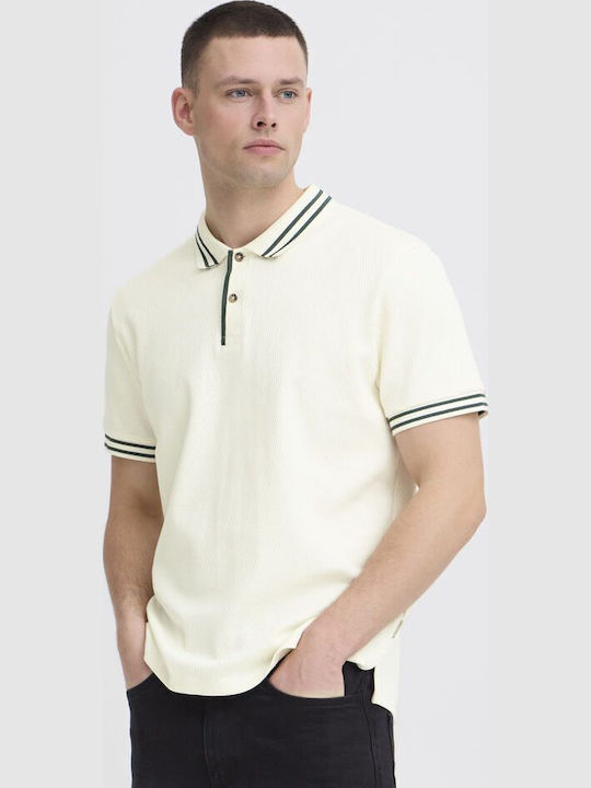 Blend Polo Short Sleeve White Blouse
