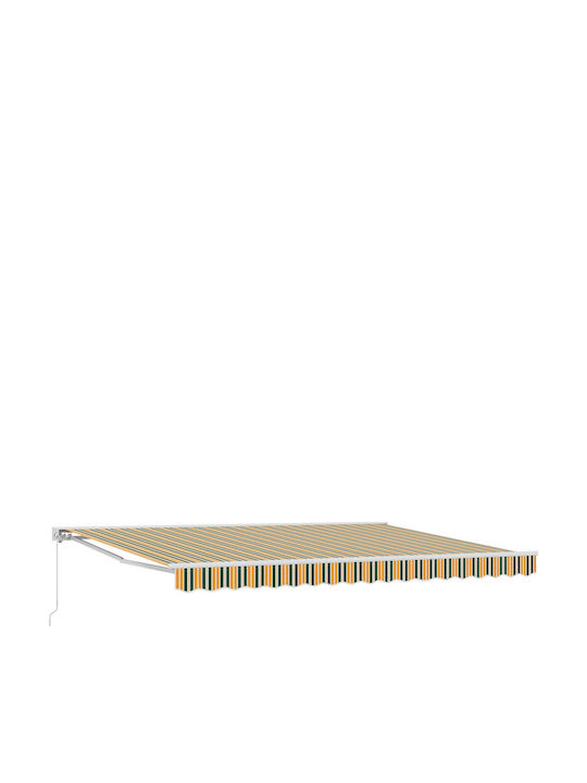 vidaXL Τέντα Βεράντας με Led Πράσινη 5x3m