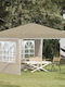vidaXL Seitliches Sonnenschirm-Rolle für Garten Beige 2.88x2.88m
