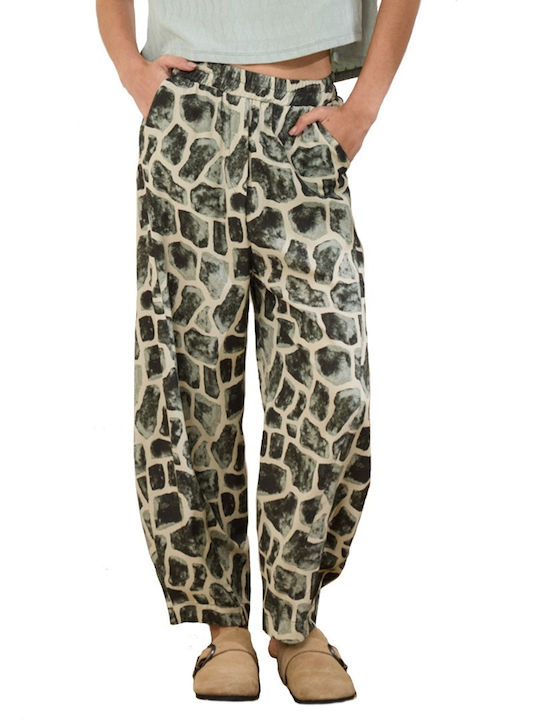 Namaste Women's High Rise Fabric Trousers with ...