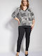 Women's Black Suit in Slim Fit with Sequins