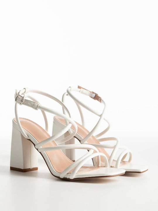 Bozikis Damen Sandalen Weiß K26-308-AM655-Weiß