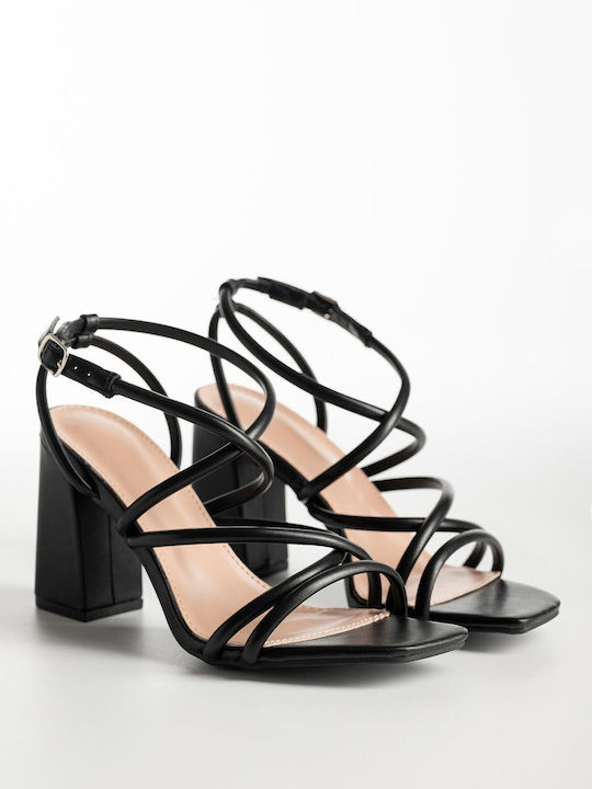 Bozikis Damen Sandalen Schwarz