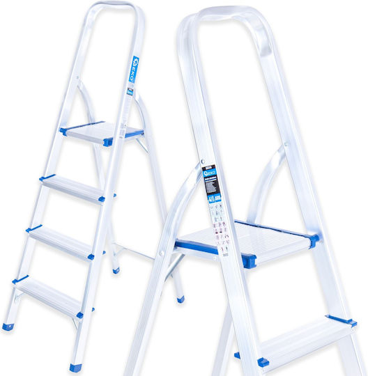 Aluminum Household Ladder Geko G02416 3 + 1 150 Kg