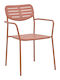 Scaun De Exterior Metalic Deraby Terracotta 56x45.5x83 Cm