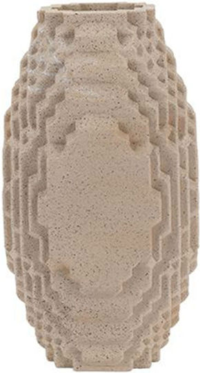 Decorative Polyresin Brown Vase 19x18xH36.5cm