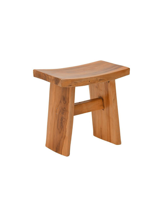 Wooden Living Room Stool Borbe Natural Shade 45x28x45cm