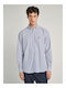 Long Sleeve Shirt in Regular Fit Striped Multicolour