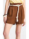 Дамски Шорти Кафяви FBL013-118-03-Regular Fit