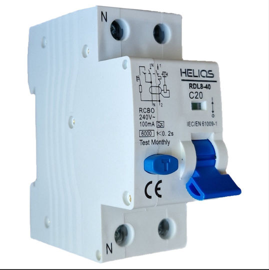 Helios Rail Relay Earth Leakage Bipolar with Voltage 230V