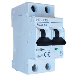 Helios Αυτόματη Ασφάλεια 40A Διπολική AC Helios Αυτόματη Ασφάλεια 40A Διπολική AC