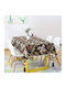 FRIPIA Leinen Tischdecke mit Spitze Braune 140x250cm
