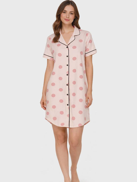 Elite Sommerliches Damen-Schlafanzug-Set Baumwolle Rosa