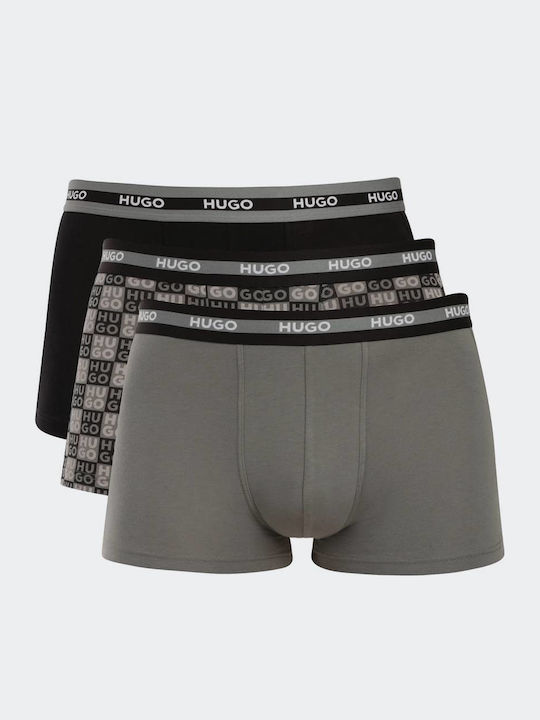 Hugo Ανδρικά Μποξεράκια Μαύρα 3Pack