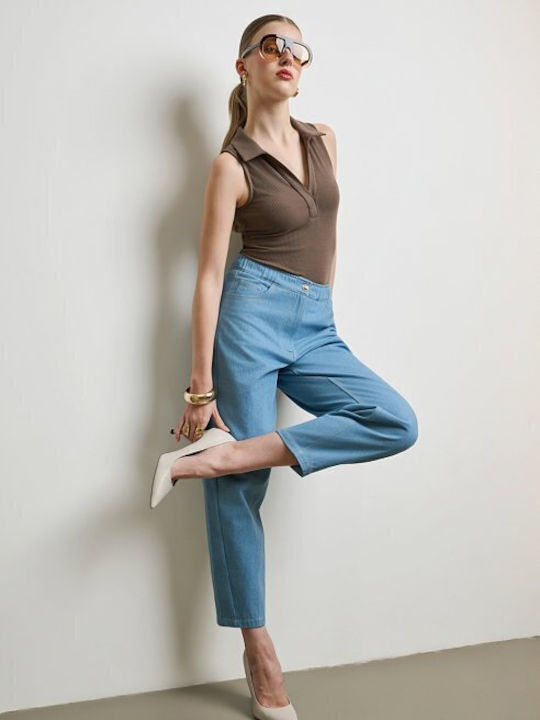 Desiree High Rise Women's Jean Pants in Straigh...