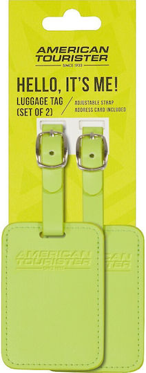 American Tourister Green Luggage Label 2pcs
