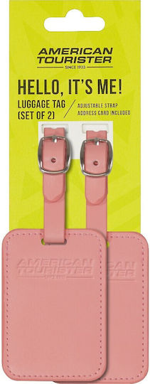 American Tourister Gepäck-Etikett Rosa 2 Stück