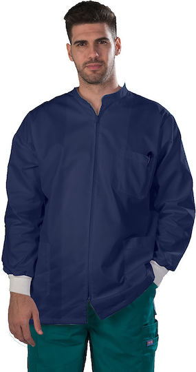 Anta Uniforms Ανδρικό Ιατρικό Σακάκι Navy Μπλε από Βαμβάκι και Πολυεστέρα