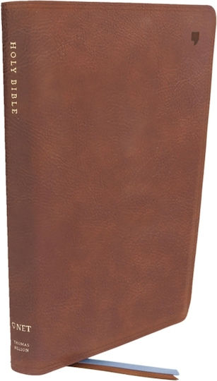 Net Bible, Large Print Thinline With Cross References, Brown Leathersoft, Comfort Print - Thomas Nelson Publishers - Leather / Fine Binding