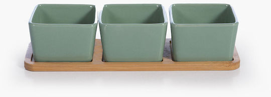 Nef-Nef Homeware Sage Кръгла Съд За Сервиране От Бамбук В Зелен Цвят С Диаметър 27.8см 3 Броя Nef-Nef Homeware Sage Кръгла Съд За Сервиране От Бамбук В Зелен Цвят С Диаметър 27.8см 3 Броя