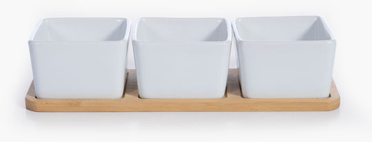 Nef-Nef Homeware Бамбуково Салвия Съд За Сервиране Кръгъл От Бамбук Бял С Диаметър 27.8см 3 Бр Nef-Nef Homeware Бамбуково Салвия Съд За Сервиране Кръгъл От Бамбук Бял С Диаметър 27.8см 3 Бр
