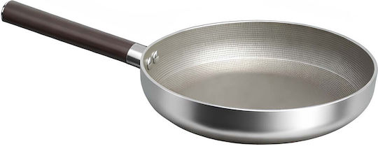 Cheffinger Tigaie Antiaderentă 24cm Inducție Mâner Efect Lemn Argintie