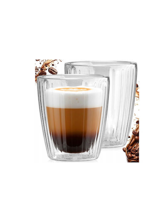 Excellent Houseware Glass Transparent Mug 250ml 2 Pieces