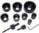 Neilsen Set of Dry Cutting Hole Saws with Diameter from 6mm to 64mm for Wood
