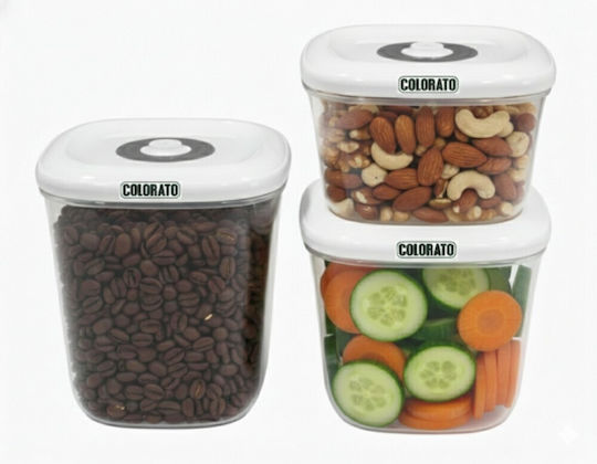 Colorato Transparent Lunch Boxes Set 3 Pieces Colorato Transparent Lunch Boxes Set 3 Pieces