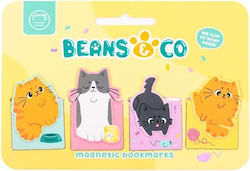 Μαγνητικοί Σελιδοδείκτες Beans & Co Cats 4τμχ Puckator