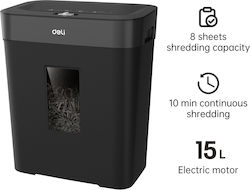 Deli Document Shredder Cross Cut 8 Sheets 15L Deli Document Shredder Cross Cut 8 Sheets 15L