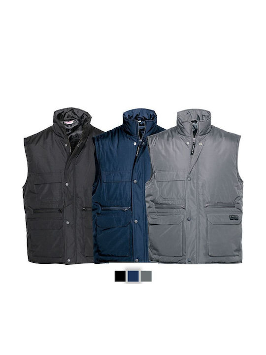 Fageo 068 Vestă de Lucru Impermeabilă pentru Bărbați Neagră