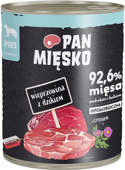 Pan Miesko Течна Храна За Кучета с Свинско Месо и Дива Свиня 800гр