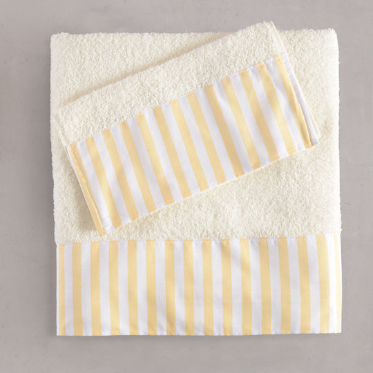 Rythmos Handtuch-Set 2 Stück Gelb-Beige Gewicht 500gr/m² Rythmos Handtuch-Set 2 Stück Gelb-Beige Gewicht 500gr/m²