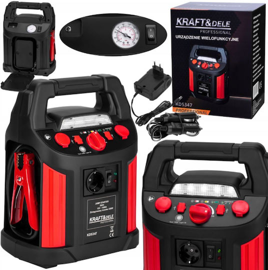 Kraft & Dele Echipament Starter-Charger Baterie Auto și Motocicletă 1500A cu Pompă și Obiectiv 12V