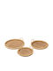 Jolipa Decorative Rattan Tray 48x48cm 3 Pieces