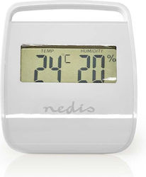 Nedis Digital Indoor Thermometer Hygrometer Lcd Screen Stand White