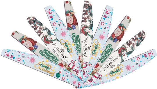Set 10 Fișe Pentru Unghii Granulație 120/180 Ediție Specială De Crăciun 03 Sensopro Milano