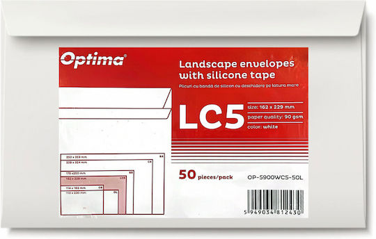 Optima Set Plicuri 50 Bucăți 16.2x22.9 cm Alb