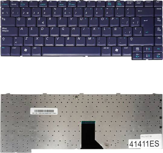 Spanish Laptop Keyboard Samsung X X05 X06 X10 X15 Cnba5900968 Ba59-01696a Ba59-00967a Es Blue Code 41411es