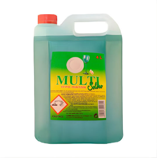 Υγρό Πλυσίματος Πιάτων Λάντζας Solero Multi Strong Πράσινο Μήλο 4 Λίτρα 73028 4 Λίτρα