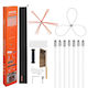 Vevor Chimney Cleaning Set Extendable Up To 7 M 2 Brush Heads Protective Glasses Square Rectangular Arched Chimneys Sstycqstj26y83uzw001v0