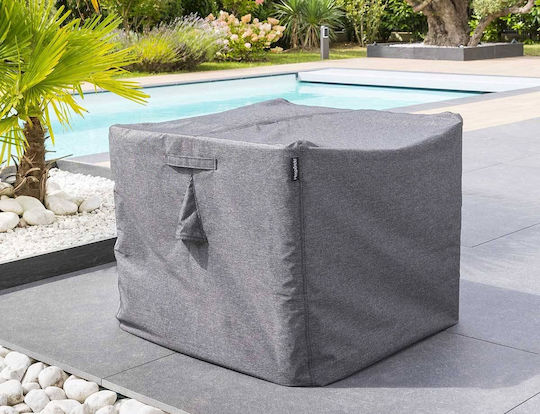 Hesperide Protective Dining Table Cover 180x110x120cm In Grey Color