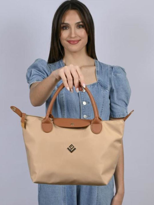 Lovely Handmade Fabric Women's Shoulder Bag Brown